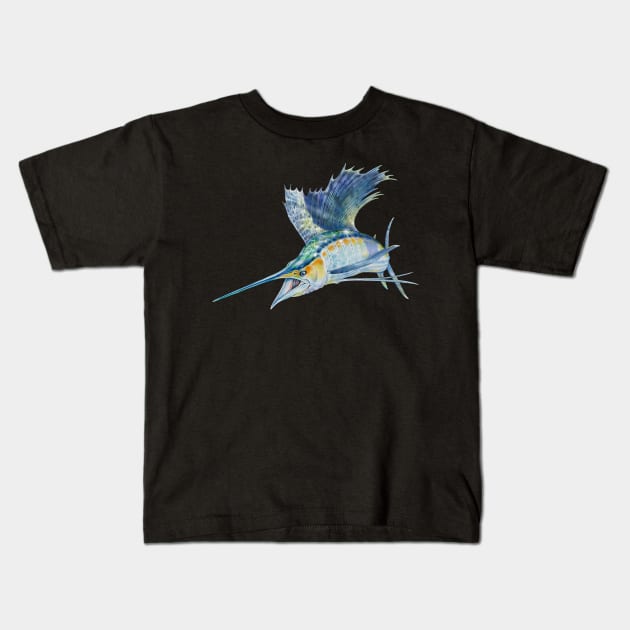 Sailfish Kids T-Shirt by Tim Jeffs Art